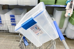 This 32-Quart Storage Tote Is on Rollback for Just $10 at Walmart card image