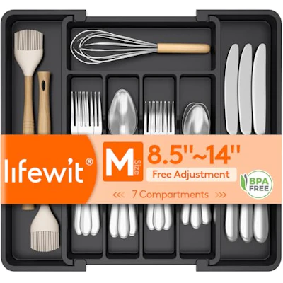 Lifewit Silverware Drawer Organizer