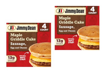 2 Jimmy Dean Maple Griddle Cakes