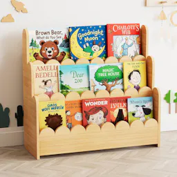 3-Tier Scalloped Bookshelf