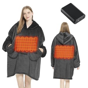 Heated Wearable Blanket Hoodie