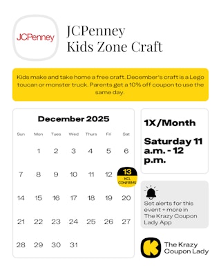 JCPenney Kids Zone craft december