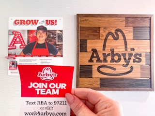 arbys sign about hiring 