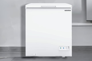 Lifestyle image of Frigidaire Chest Freezer in garage setting