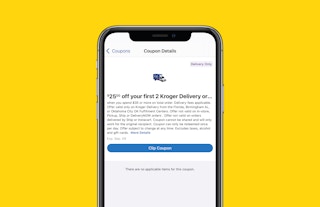 a personalized coupon in a Kroger account