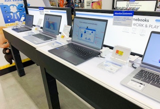 area photo of laptops at walmart