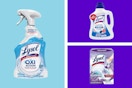 Lysol products in a collage