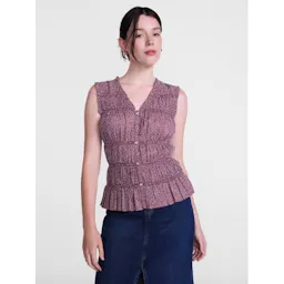 Women's Smocked Sleeveless Top