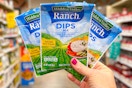 hand holding hidden valley ranch dip packets