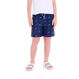 Kids' Flag Print Swim Shorts
