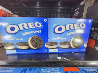 2 boxes of oreo ice cream sandwiches
