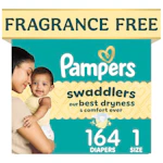 2 Pampers Swaddlers Diapers