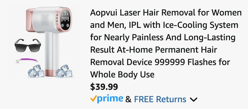 laser hair removal device