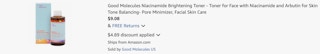 Amazon Good Molecules Brightening Toner 2025 2