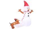 Inflatable Snowman and Dog