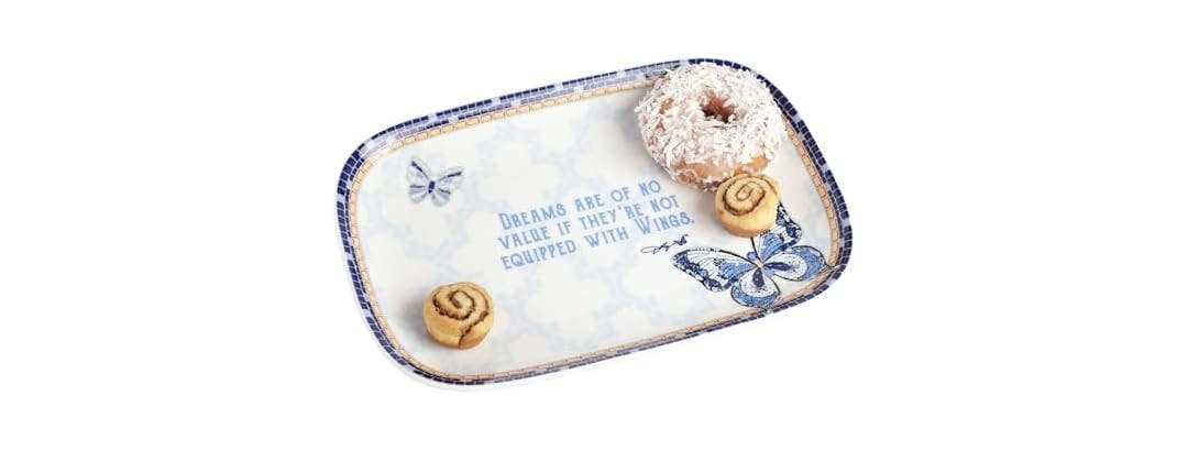 Jeweled Mosaic Butterfly Serving Tray