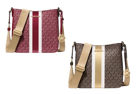Michael Kors Logo Stripe Crossbody