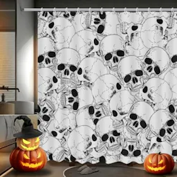 Halloween Skull Shower Curtain