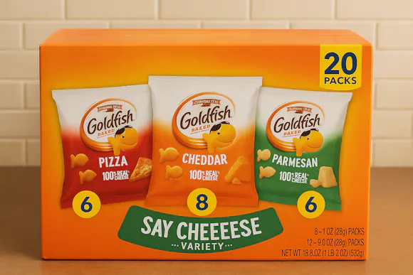 Save 55%: Goldfish Crackers 20-Pack, as Low as $4.40 on Amazon