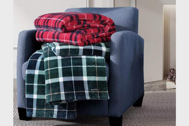 Nautica Plaid Fleece Blanket, as Low as $25 at Macy's card image