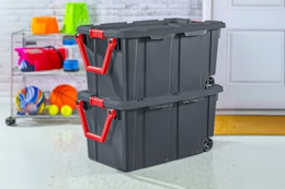 Sterilite 40-Gallon Wheeled Totes: Get 2 for $38 at Walmart (Reg. $86) card image