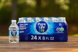Pure Life 8-Ounce Bottled Water 24-Pack, as Low as $3.91 on Amazon card image