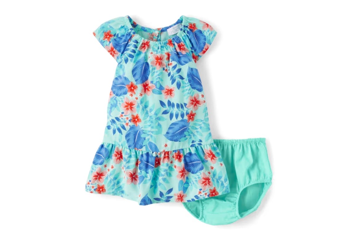 Tropical Ruffle Dress