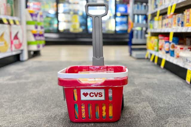 Trendy CVS Toy Shopping Basket With Wheels and Accessories, Just $19.99 card image