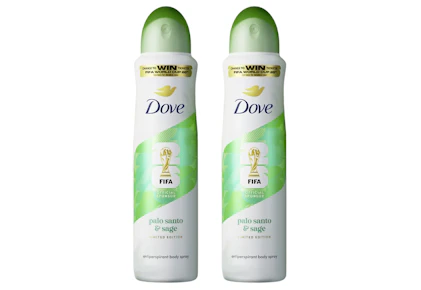 2 Dove Deodorant Sprays