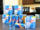Red Bull Sugar-Free on counter