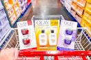 olay products in shopping cart
