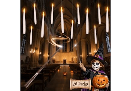 Flameless Floating Candles and Wand