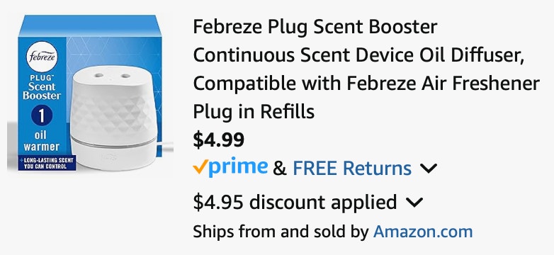 Febreze Plug Scent Booster Continuous Scent Device Oil Diffuse