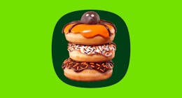 Stack of dunkin donuts halloween