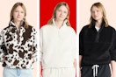 Three No Boundaries Plush Pullovers: Cowprint, white & black