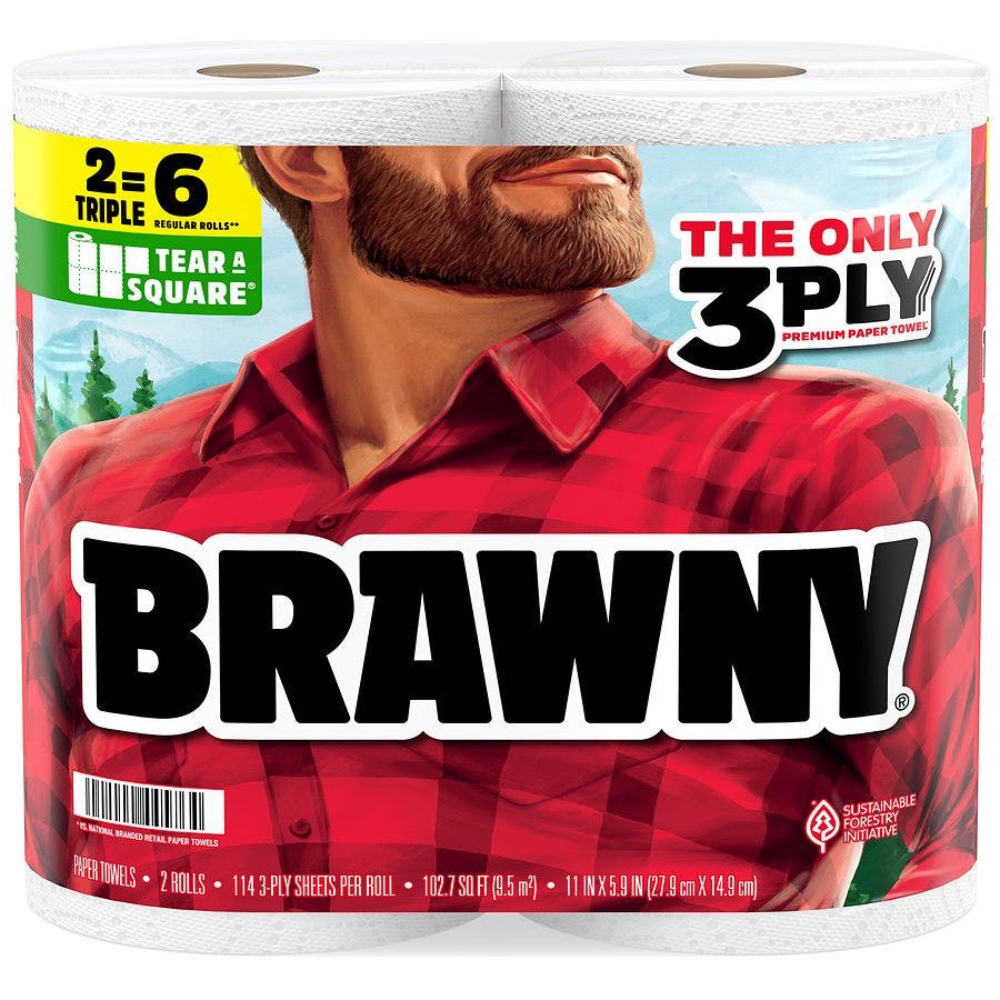 2 Brawny Paper Towel Packs