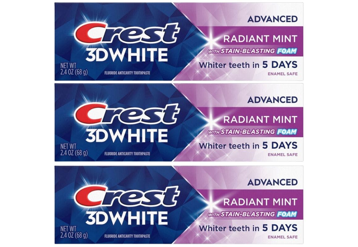 3 Crest 3D White Toothpastes