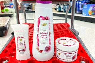 dove products on a cart at target 