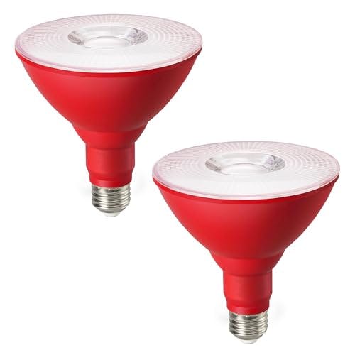 PAR38 Red LED Flood Light 2-Pack
