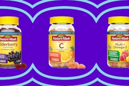 Nature Made vitamin bottles on KCL template