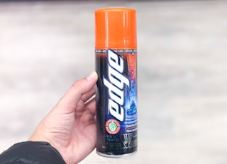 target edge shave gel hand holding