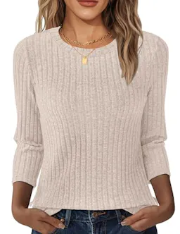 Women's 3/4 Sleeve Tunic Sweater