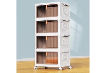 4-Tier Plastic Storage Bins