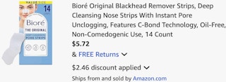 amazon-biore-blackhead-strips-cart