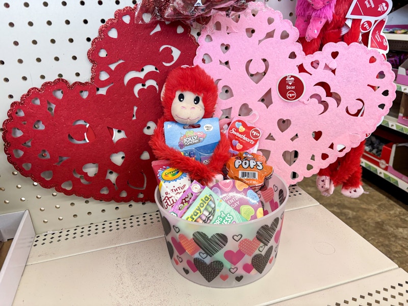 dollar tree kids valentine's day gift basket