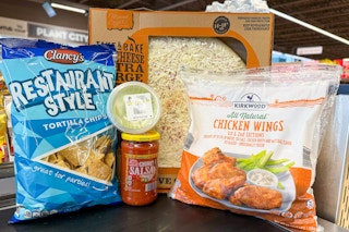 aldi roundup pizza chicken wings tortilla chips salsa guac