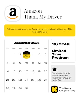 Amazon Thank my driver 2025 date