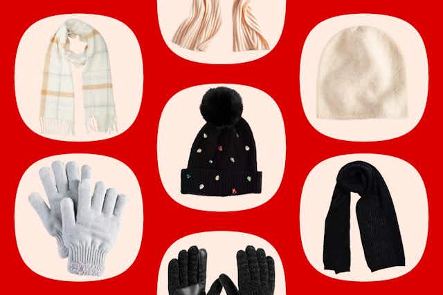 Women's Winter Apparel Clearance at Macy's: $6 Gloves and Hats, $7 Scarves card image