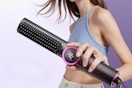 curling hair straightener brush