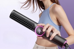 curling hair straightener brush